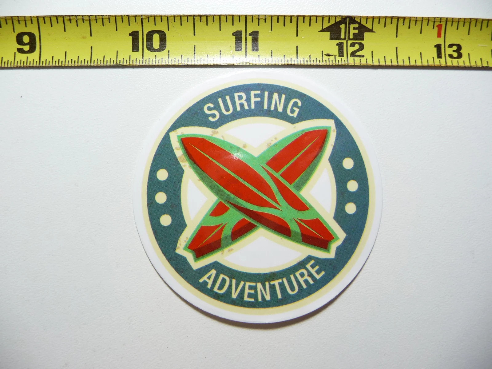 CROSSED SURFBOARDS SURFING SMALL STICKER DECAL TRAVEL VACATION ON HOLIDAY
