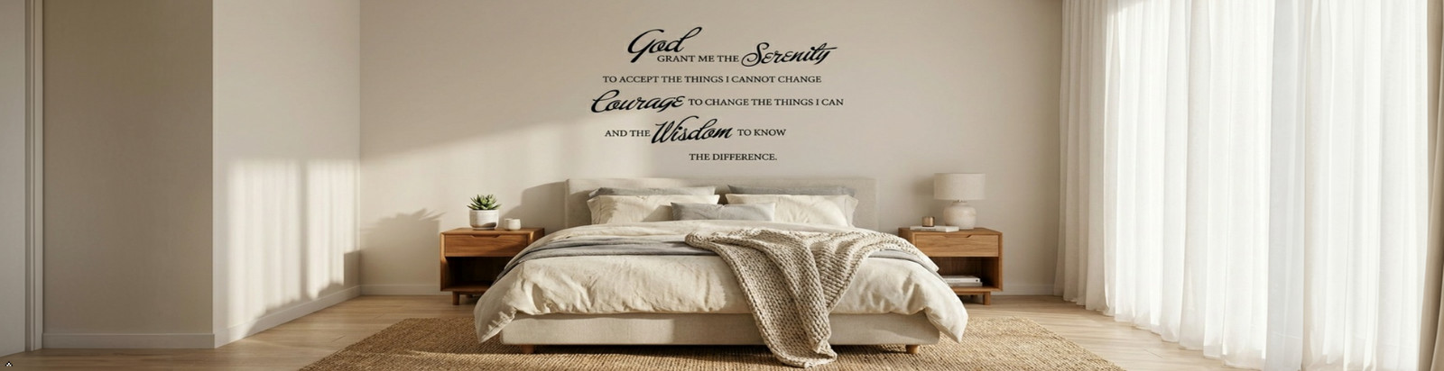 GOD Grant ME The Serenity Prayer Bible Art Quote Vinyl Wall Stickers Decal Décor