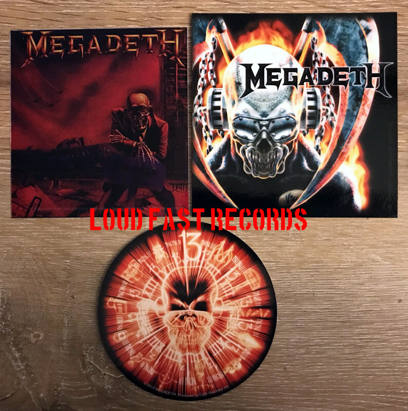 MEGADETH STICKER DECAL LOT OF 3 peace sells rattlehead 13 official licensed