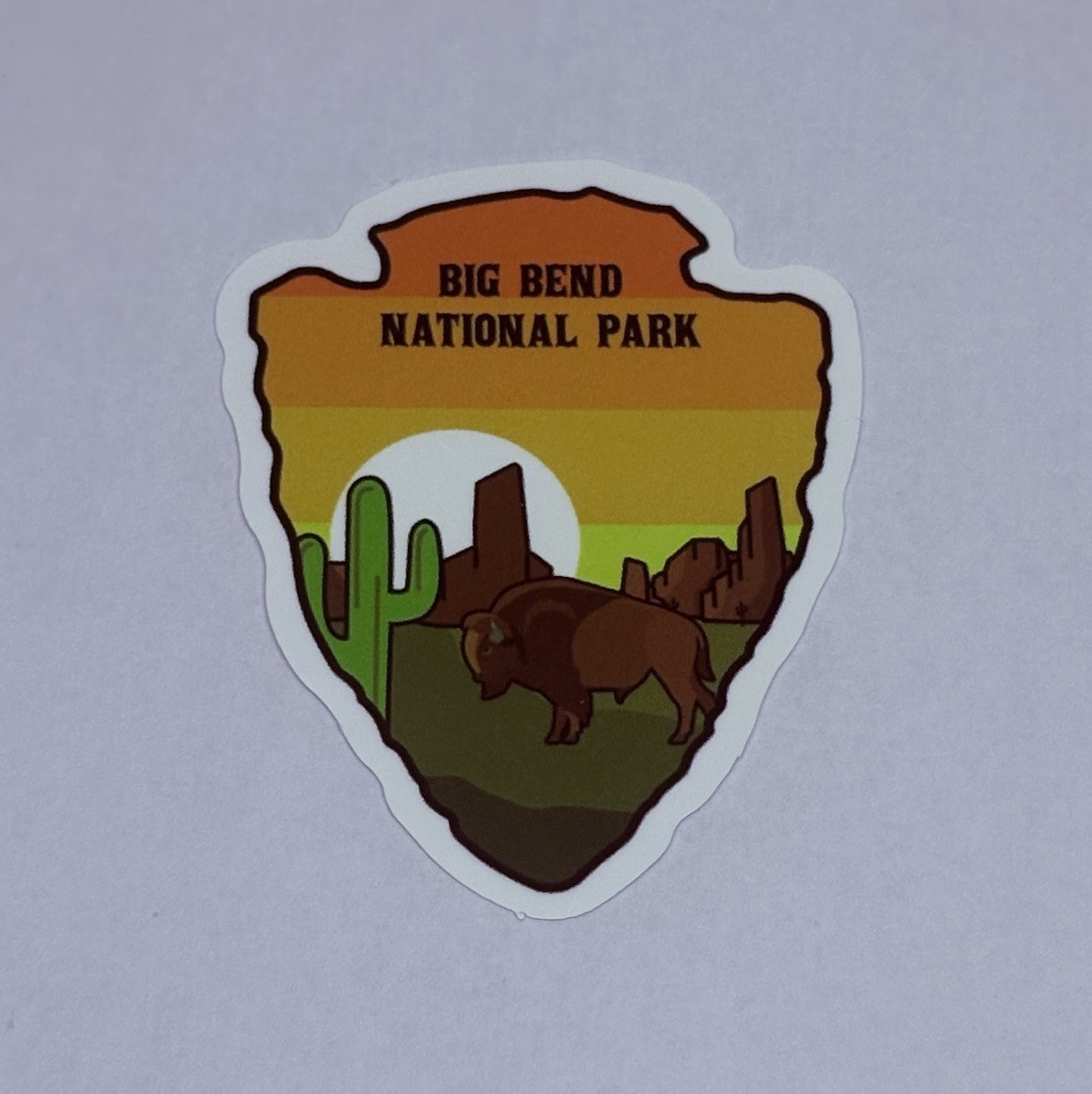 Big Bend National Park Sticker Texas Bison Art Travel Decal Vinyl Souvenir Tc9