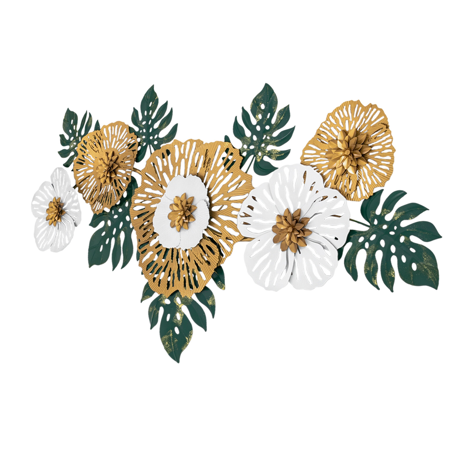 3d Flower-shaped Wall Decoration For Sofa Background Iron Hanging Decoration
