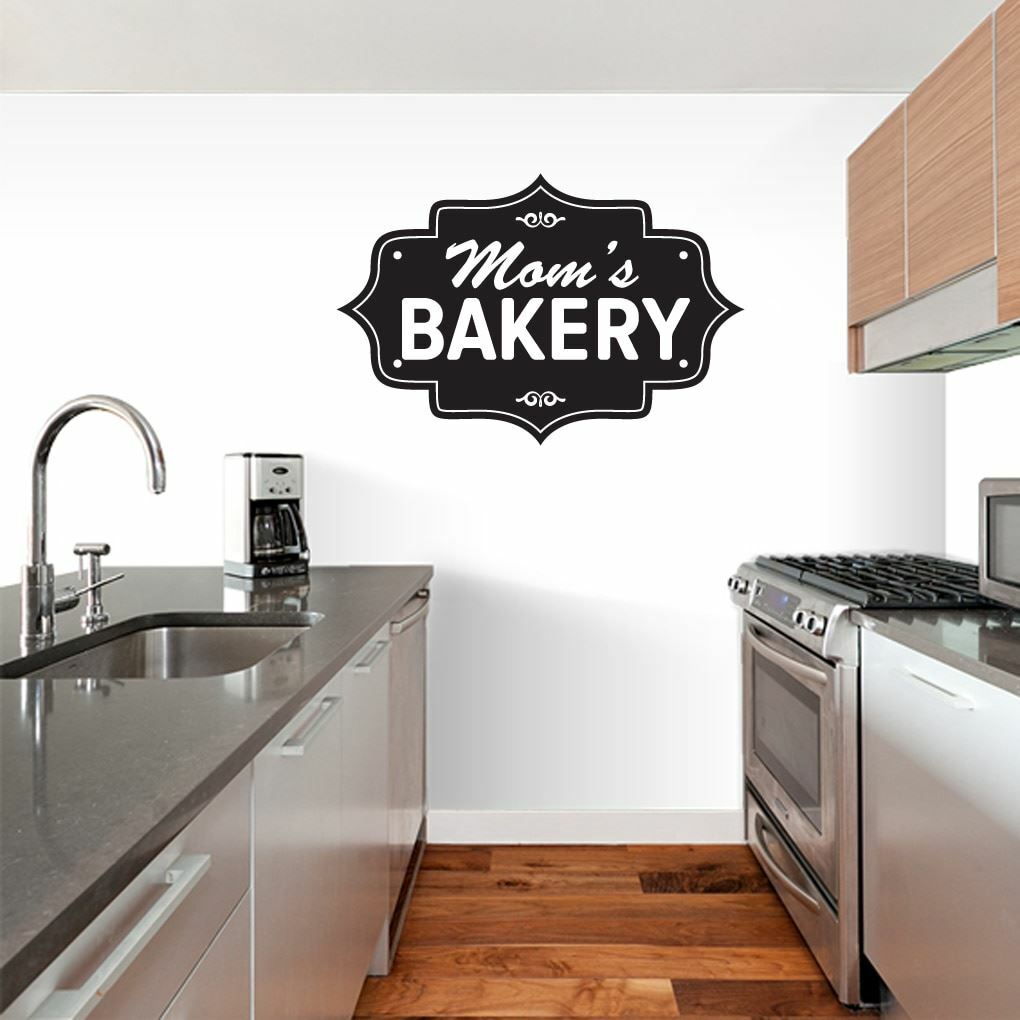 Mom's Bakery Wall Decal – Kitchen, Dining, Baking, Cooking, Wall Sticker, Art