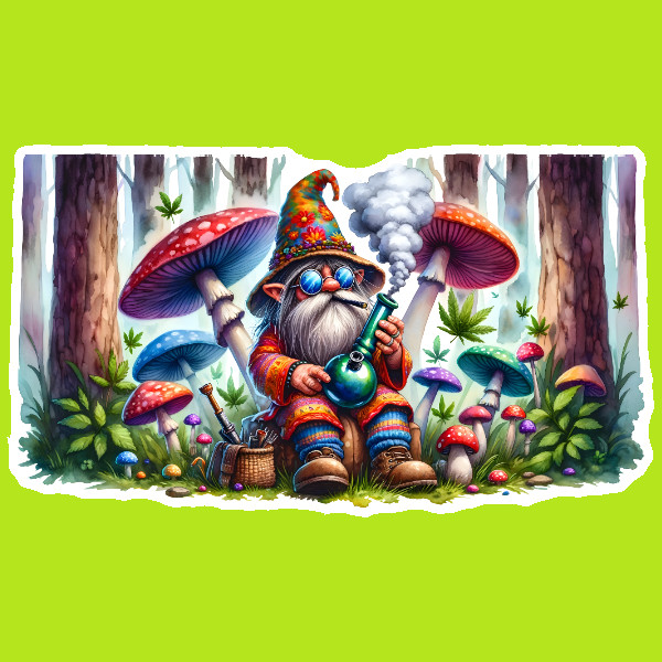 Weatherproof Car Window Decal Sticker Forest Gnome Art Elves & Fairies Fantasy