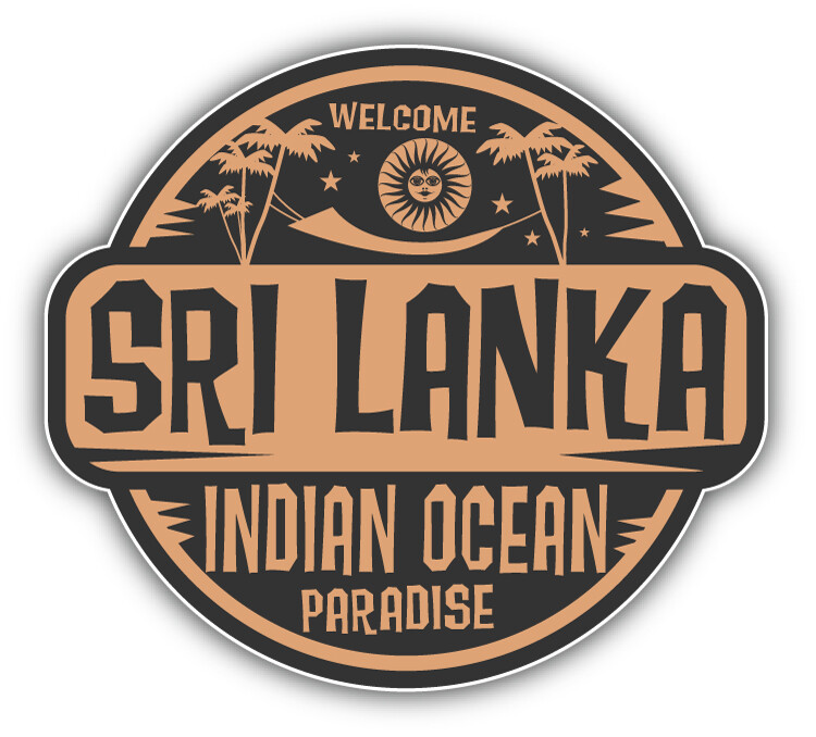 Sri Lanka Welcome Travel Label Car Bumper Sticker Decal