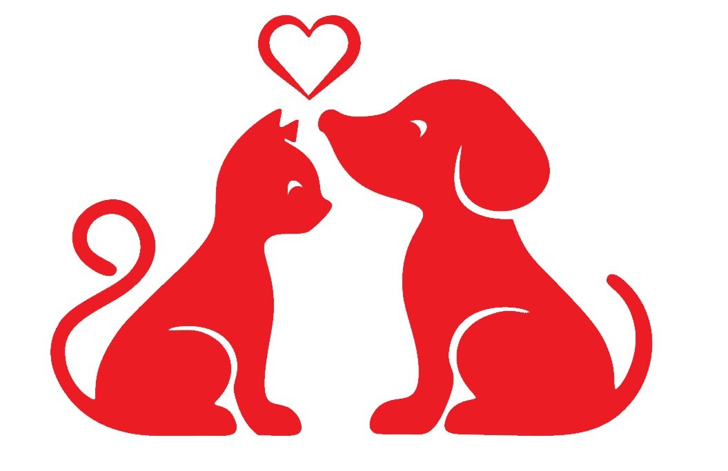 CAT DOG PET LOVE, Decal Stickers for Cars, Windows, Laptops, Wall, Tablets