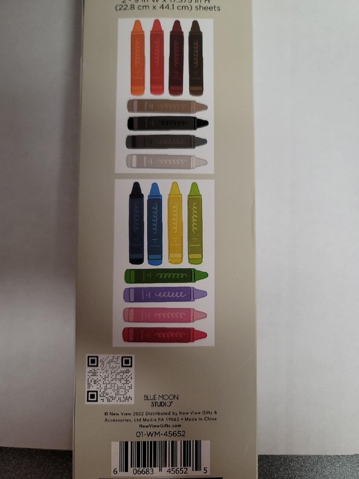 Peel and Stick Crayon Decals Blue Moon Studios 16 Decals