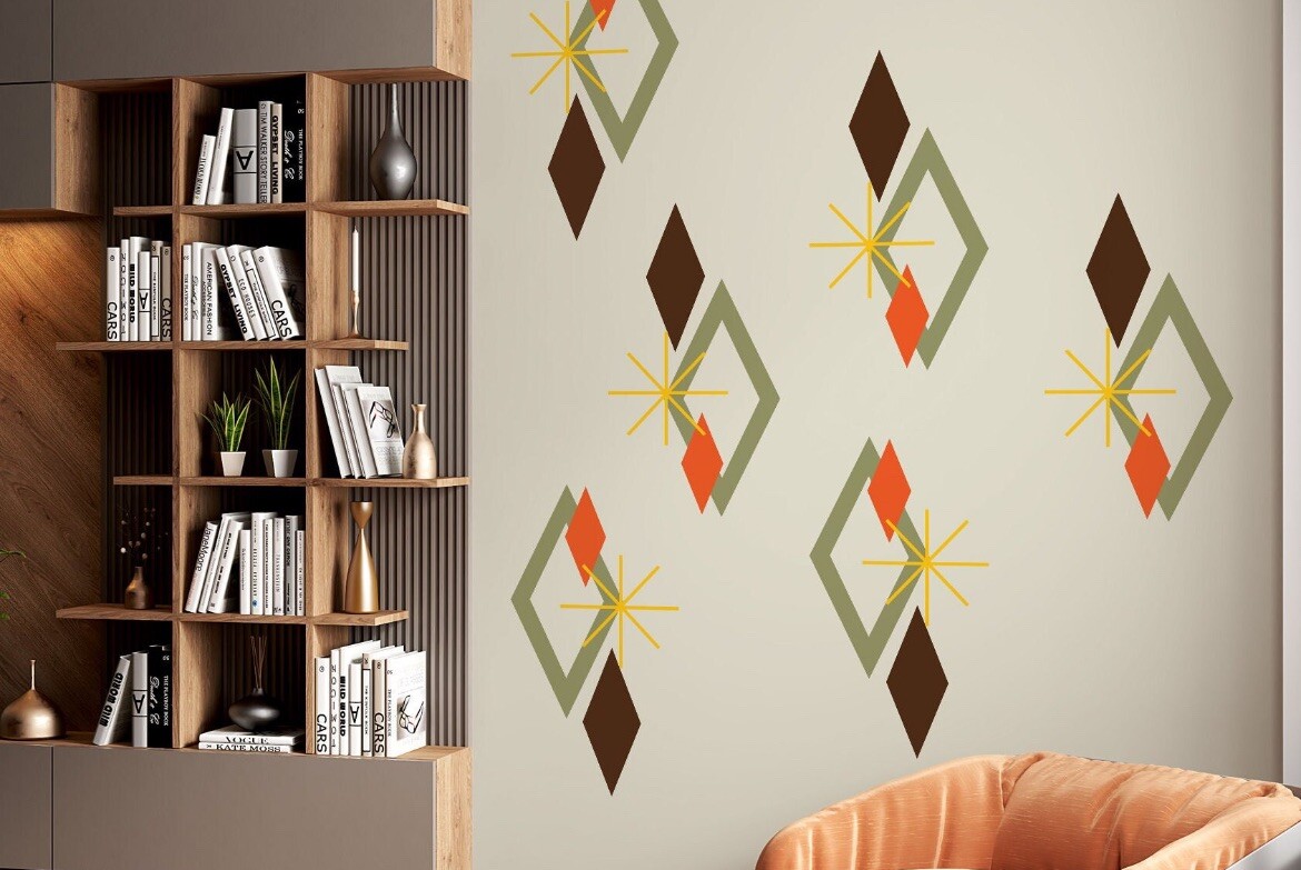 Modern Midcentury Minimalist Wall Decal