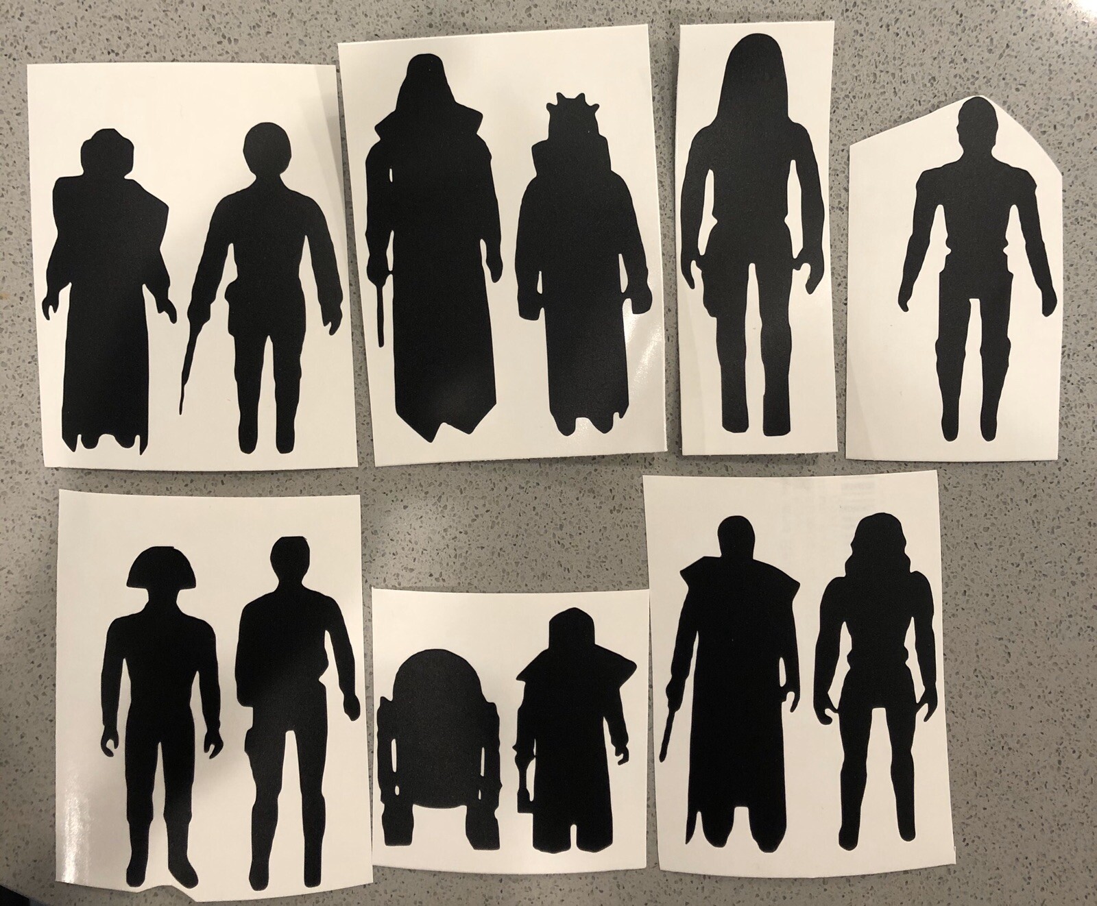 First 12 Vintage Star Wars Car Decal Viynl *Pick Character Color And Size*