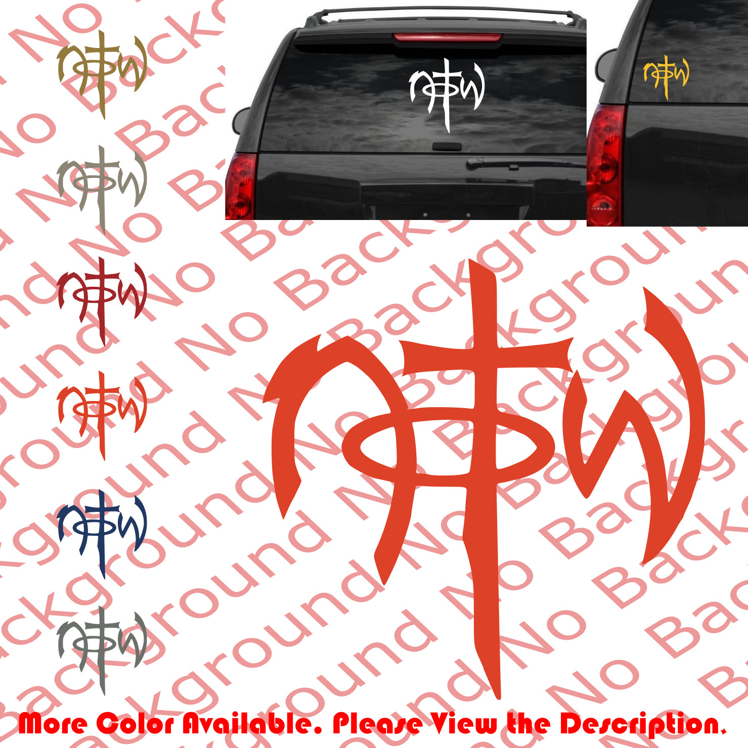 NOTW NOT OF THIS WORLD Vinyl Decal Jesus God Church Christian Car Window JS002