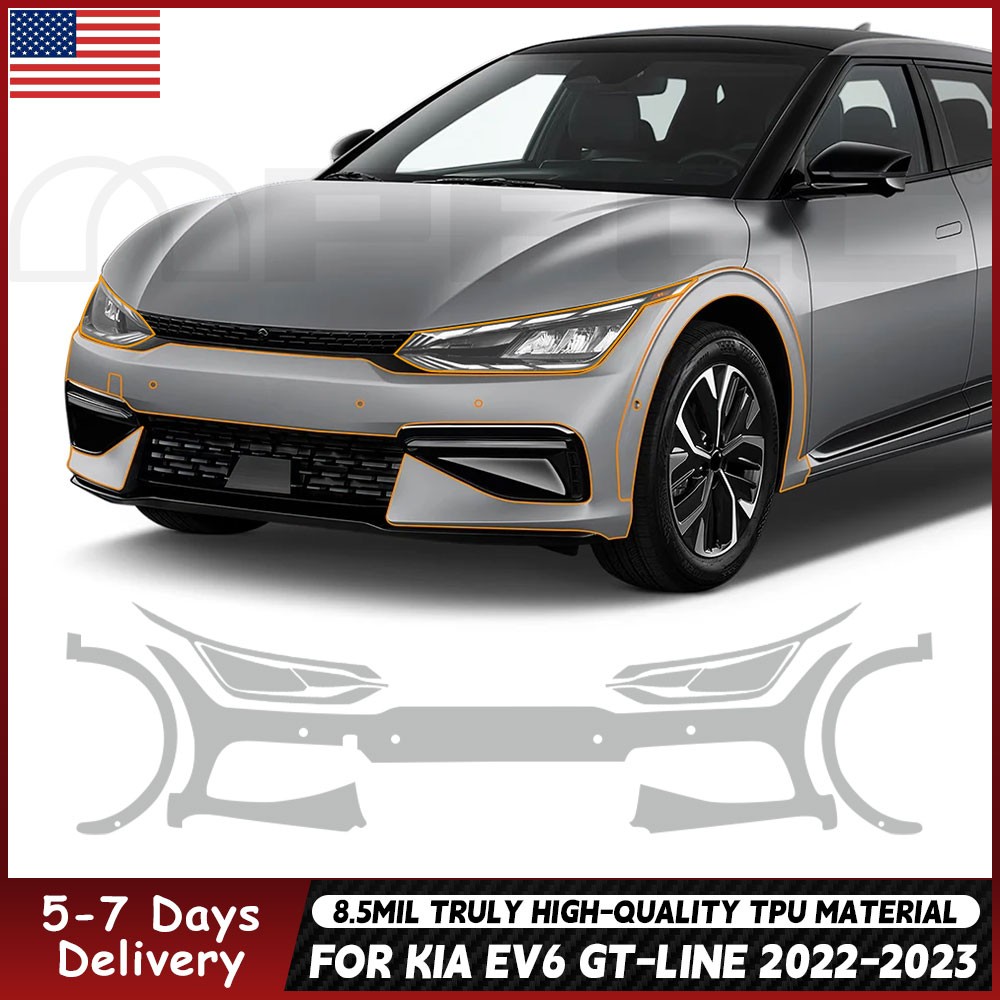 For KIA EV6 GT-Line 2022-2024 Paint Protection Film TPU PPF Pre-Cut Kit