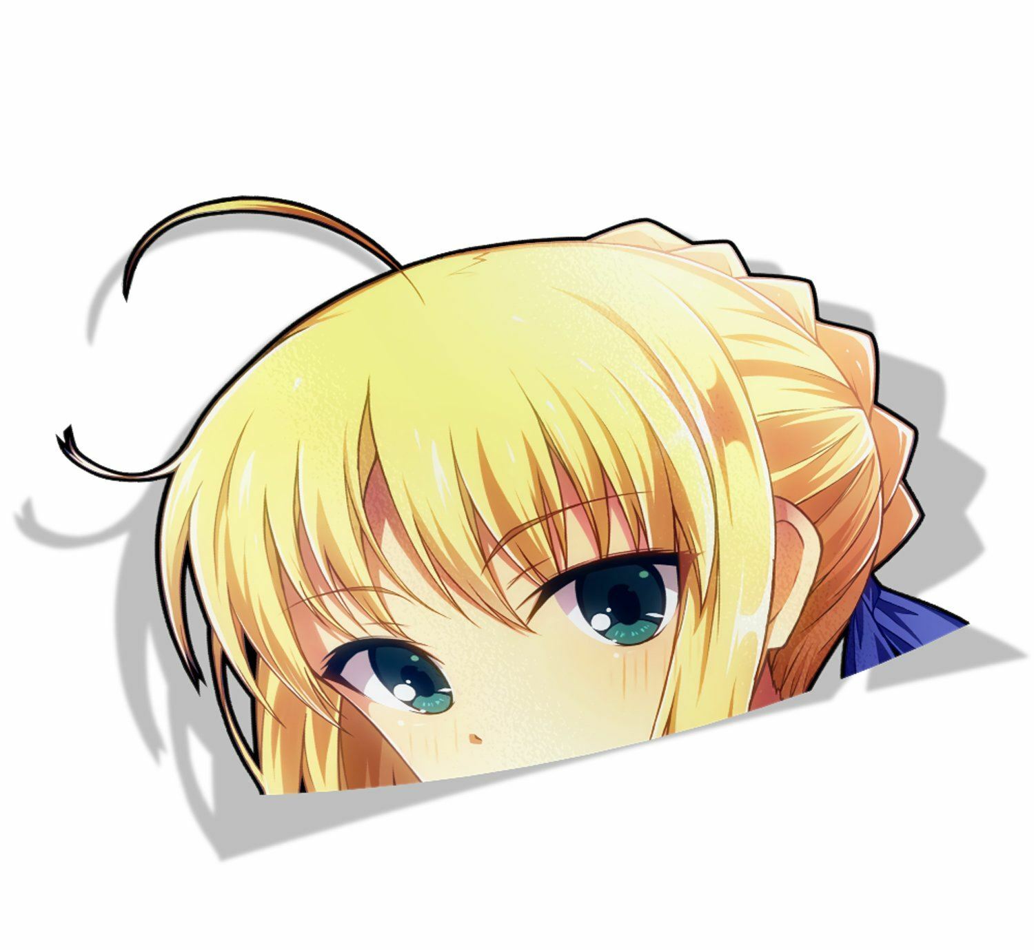Fate Stay Night – Saber – Peeker – Big Head – Anime Vinyl Transfer Stickers 001