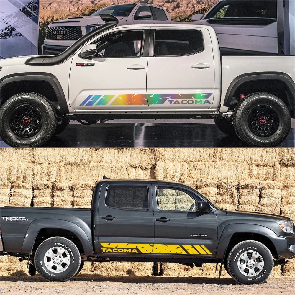 Aftermarket Door Side Skirt Stripe Decal for Toyota Tacoma | Custom Pickup Vinyl