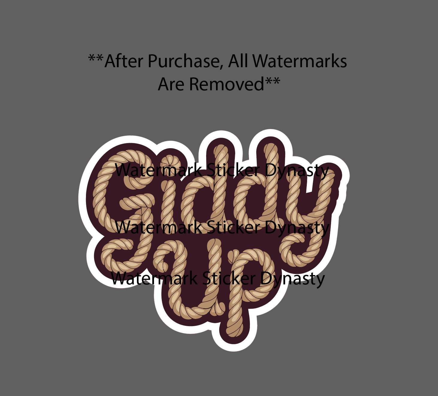 Giddy Up Sticker Waterproof Decal Rope Country Western Quote Gift NEW