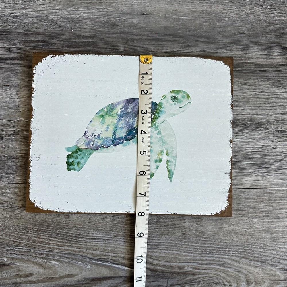 Sea Turtle Wall Art Decor – Green and Blue