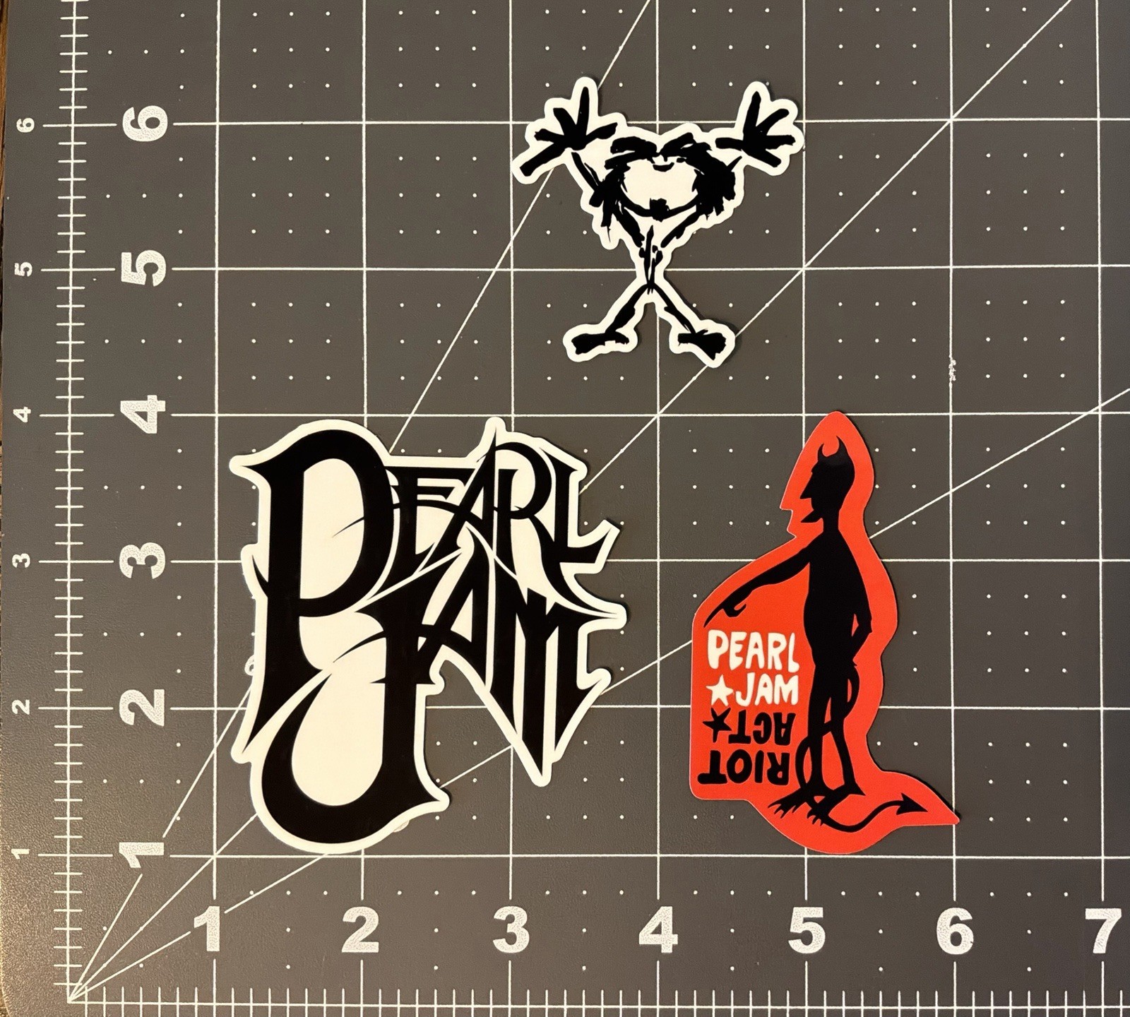 Pearl Jam Stickers 3 Sticker Lot 1