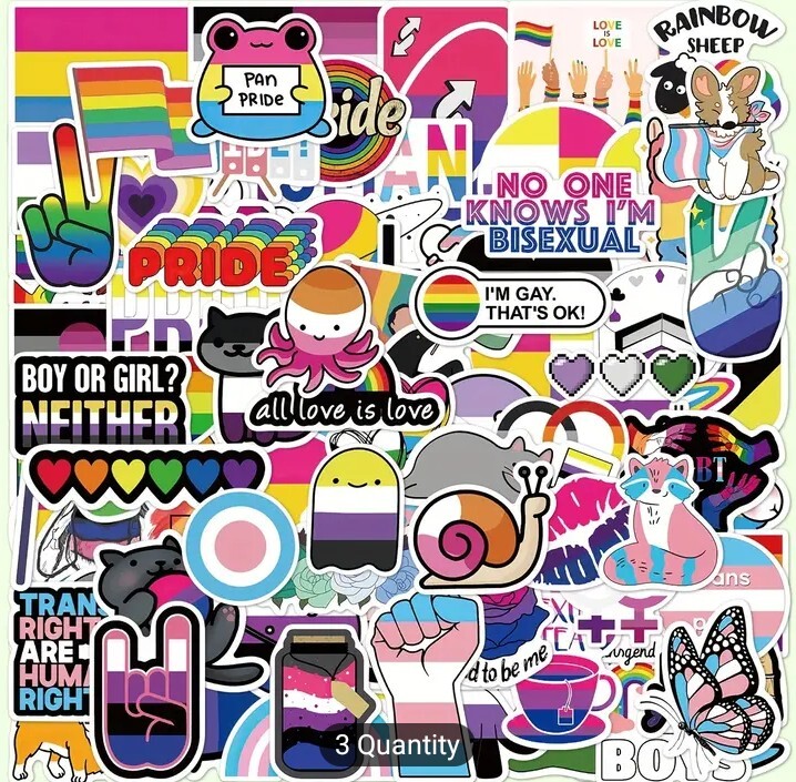 20 PCS Queer LGBTQ+ Gay Lesbian Pan Bi Trans Ace Pride Stickers Mix BRAND NEW