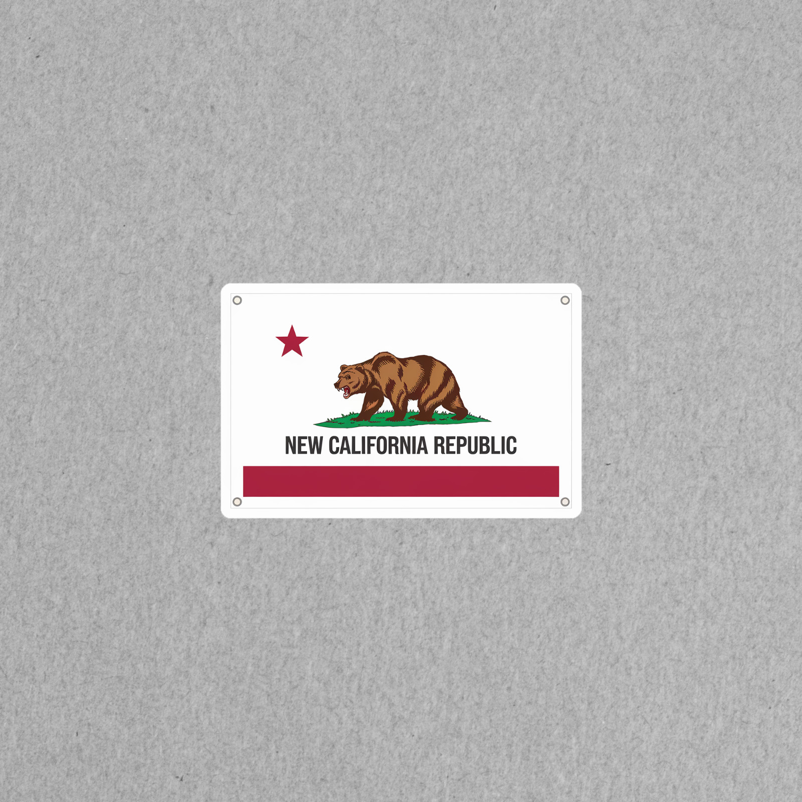New California Republic Flag Sticker – NCR Bear Symbol Decal #5144
