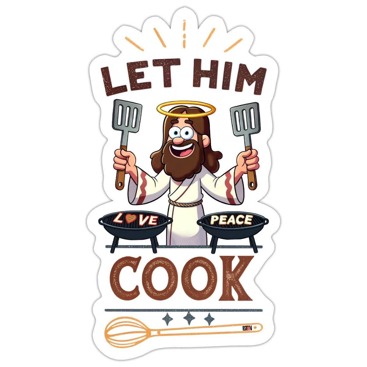FGTeeV Let Him Cook Sticker, max. 4 x 4"