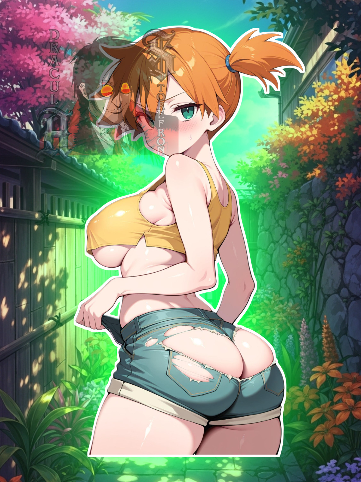 Adult Anime Waifu Pokemon Misty/ Kasumi 6" Vinyl Sticker