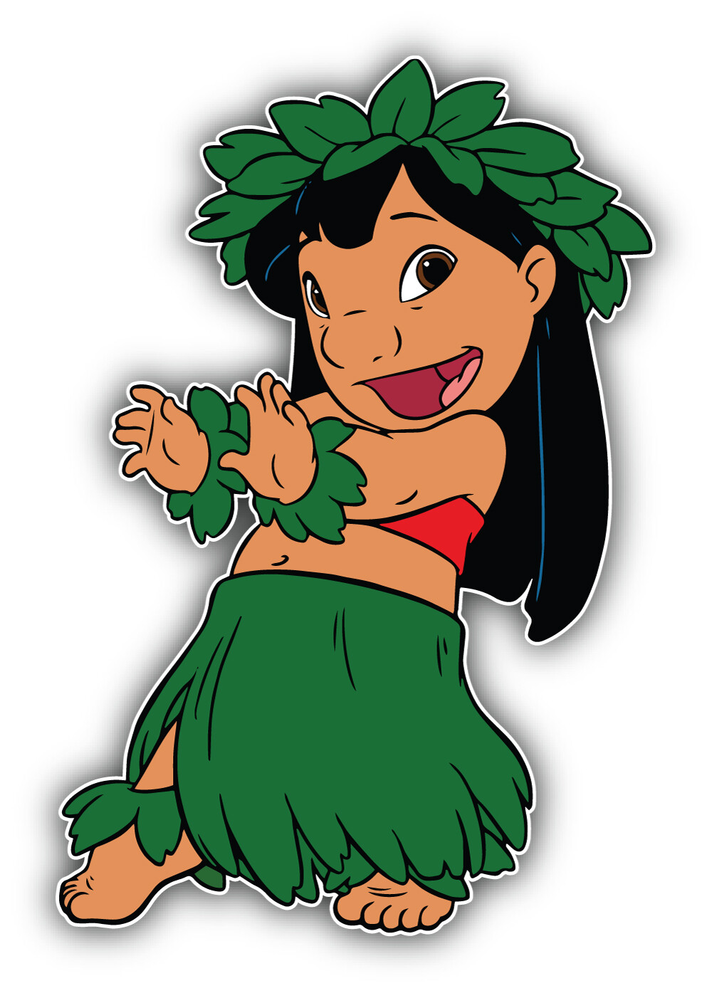 Lilo & Stitch Dancing Cartoon Sticker Bumper Decal – "SIZES"