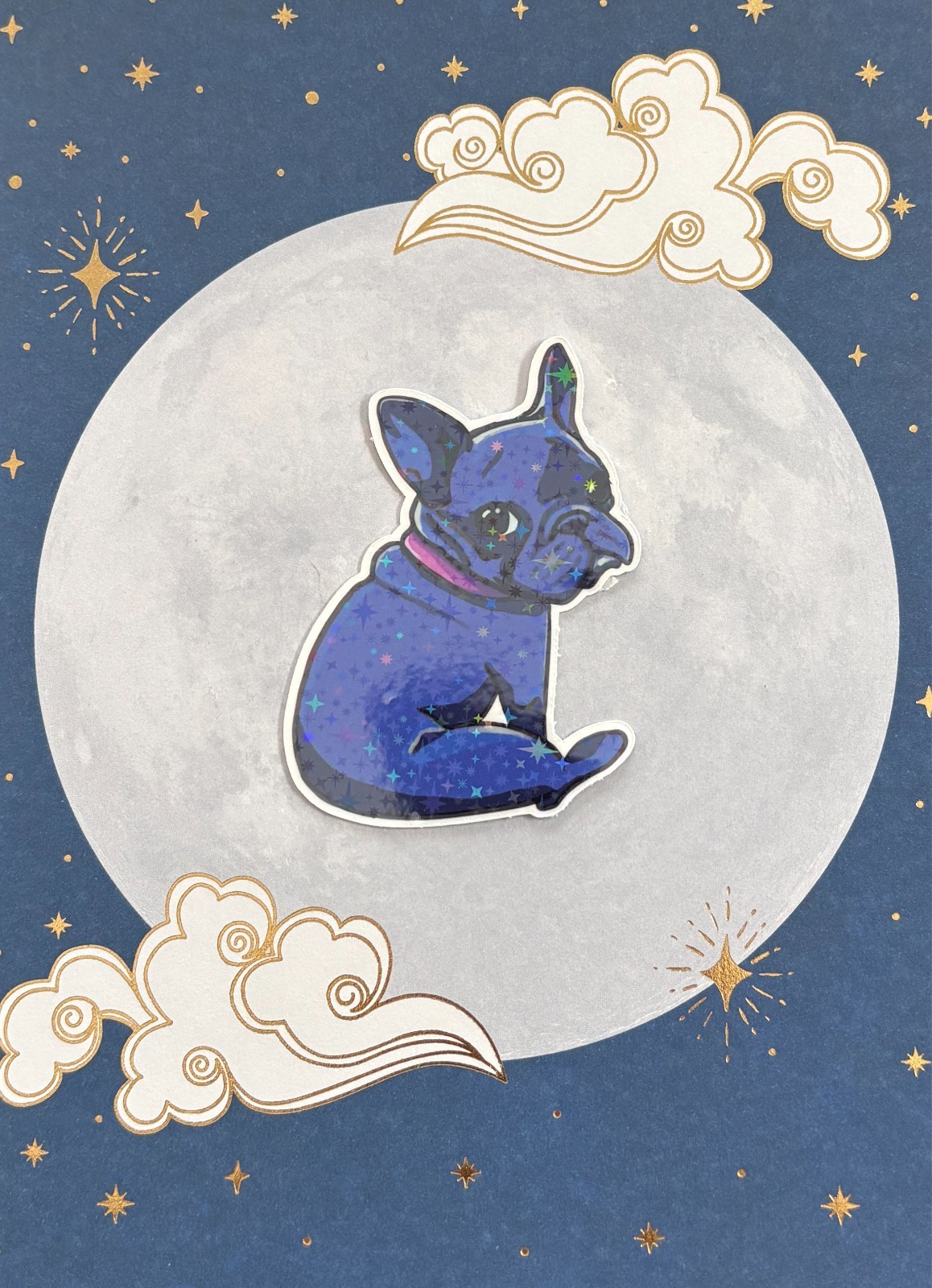 Puppy Pack 5 Holographic Waterproof Vinyl Dog Themed Stickers by KayshaLacyArt