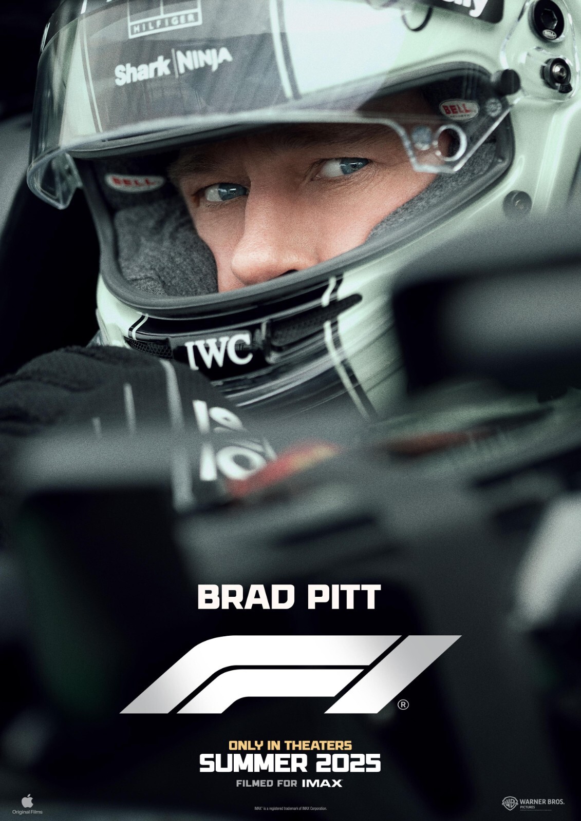F1 Movie Poster Final Version 2025 Brad Pitt White 300 gr Paper A3 A4
