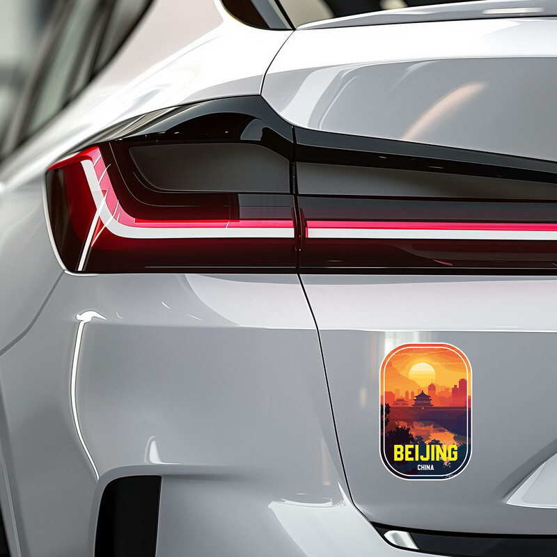 Sunrise China Beijing City Car Bumper Sticker Vinyl Decal