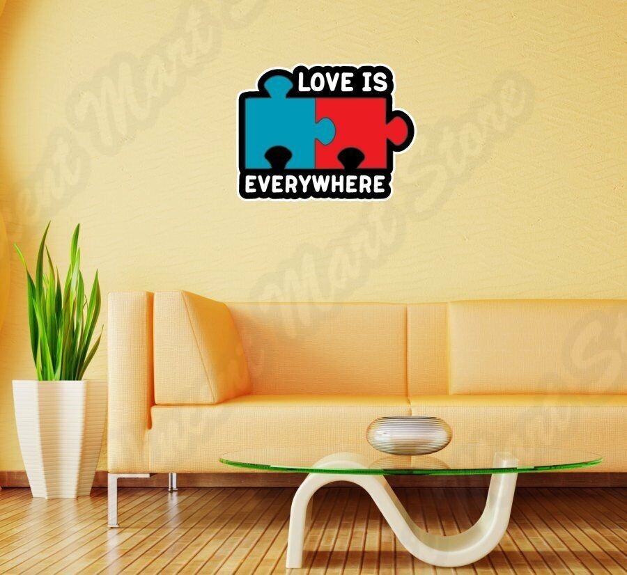 Love Is Everywhere Puzzle Sex Adult Wall Sticker Room Interior Decor 20"X25"