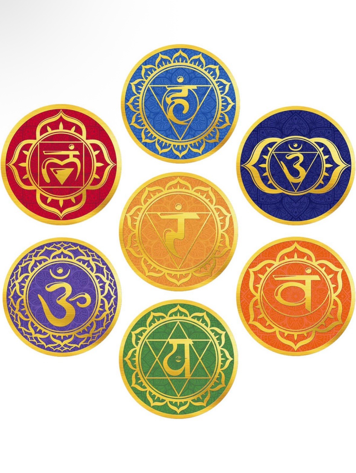 Maydahui 7 Sheets Chakra Wall Stickers Yoga Zen Meditation Room Wall Decals