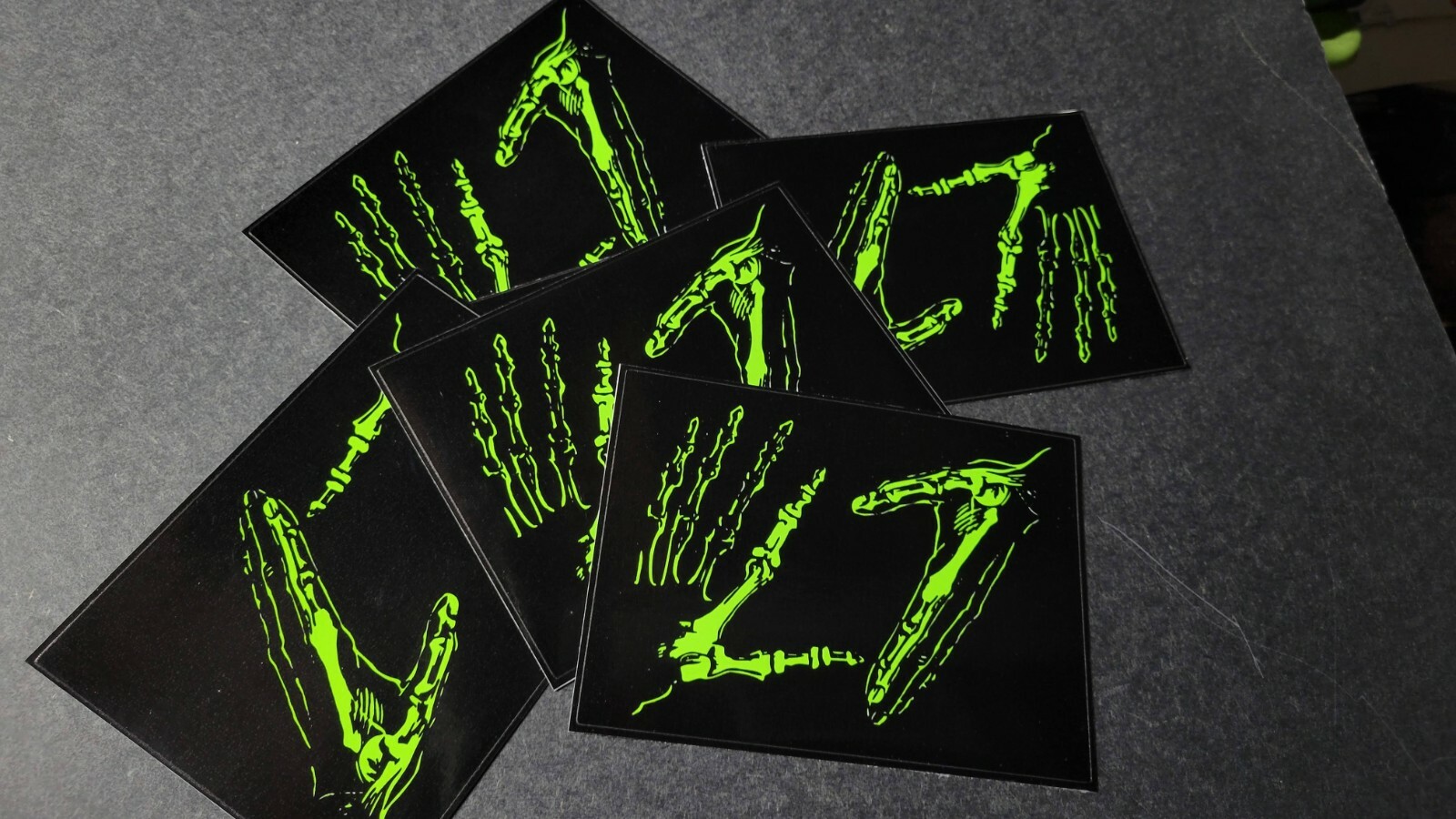 L7 Skeleton Hands Glossy Vinyl Decal Sticker 5.5 x 4.0in Vintage 1999 Riot Grrrl