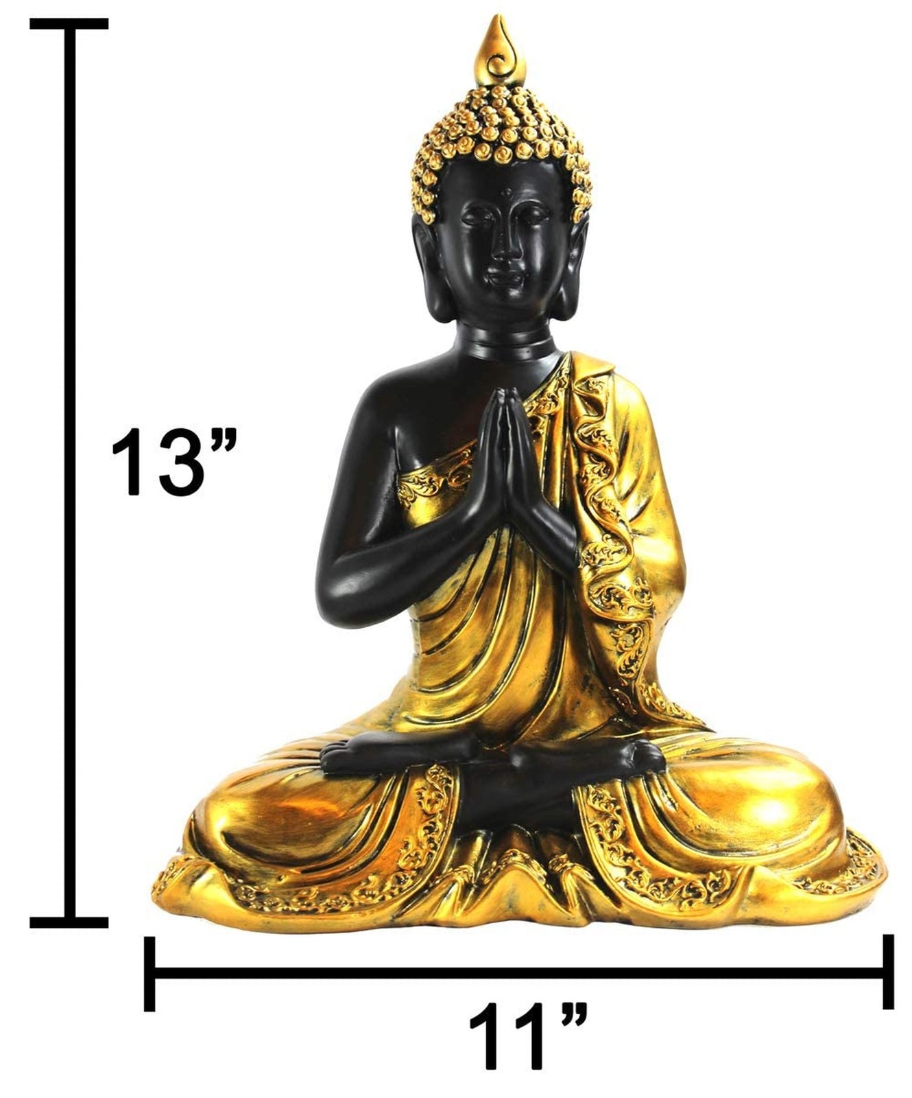 Seraphic Large Golden Meditation Buddha Statue for Indoor, Outdoor, and Home …