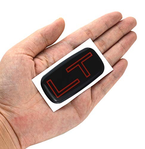 1pcs Lt Badge Emblem Sticker Replacement for Chevrolet Silverado Red/Black