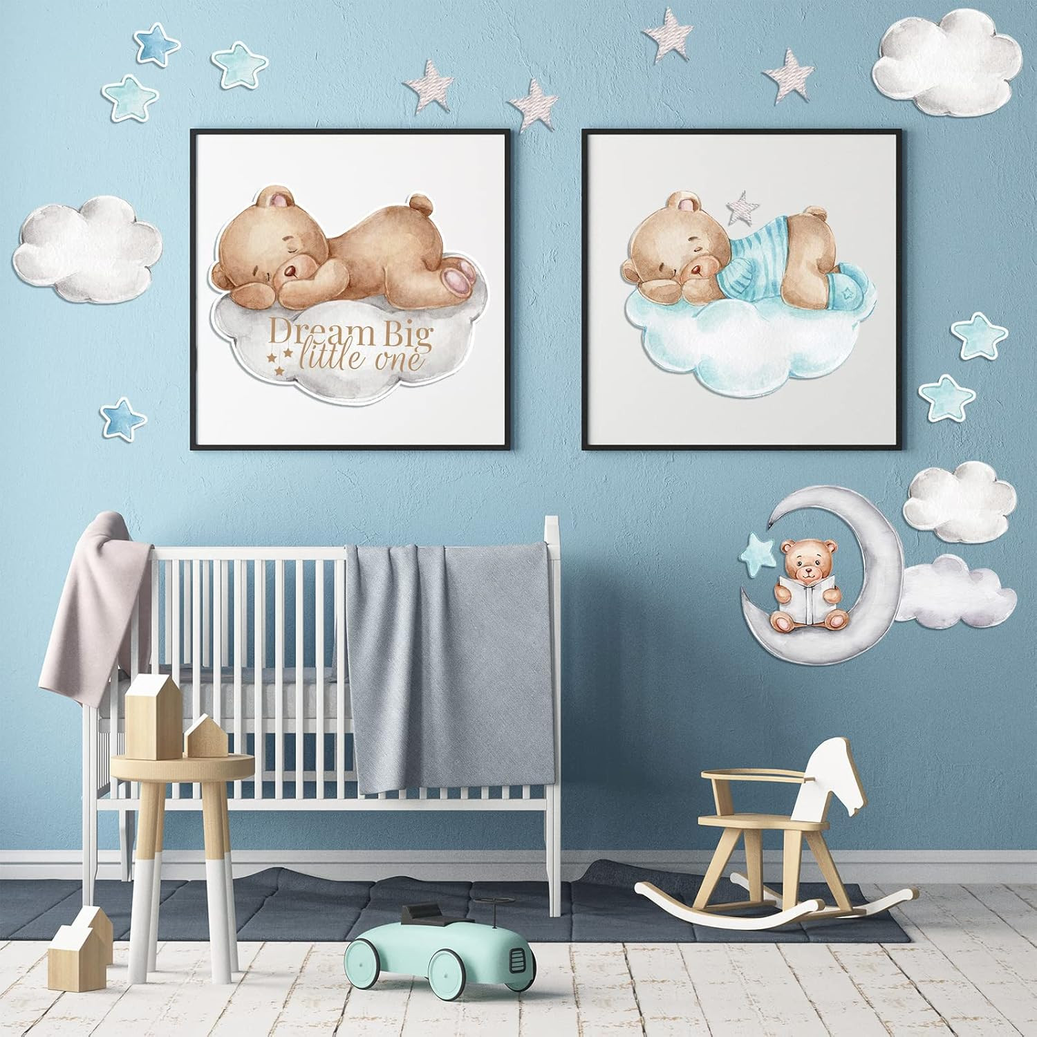 12 Sheet 78 Pcs Bear Highland Cow Wall Decals Cute Highland Cow Sticker Nurse…