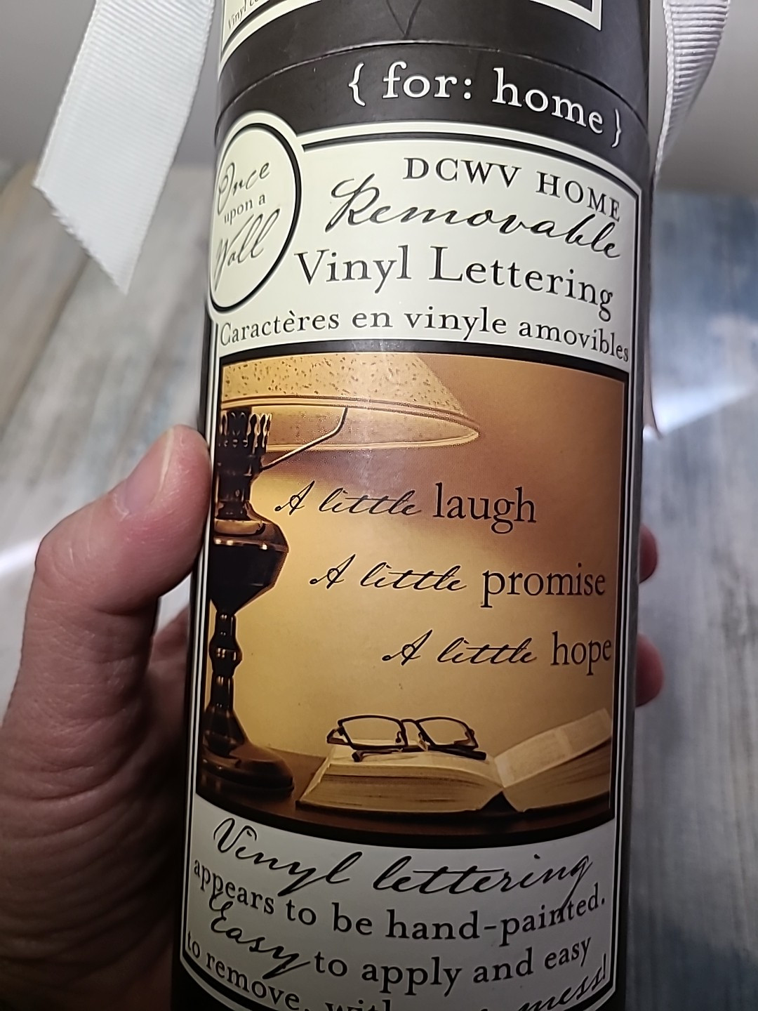 DCWV Home Removable Vinyl Wall Lettering NOB "A little laugh A little promise ..