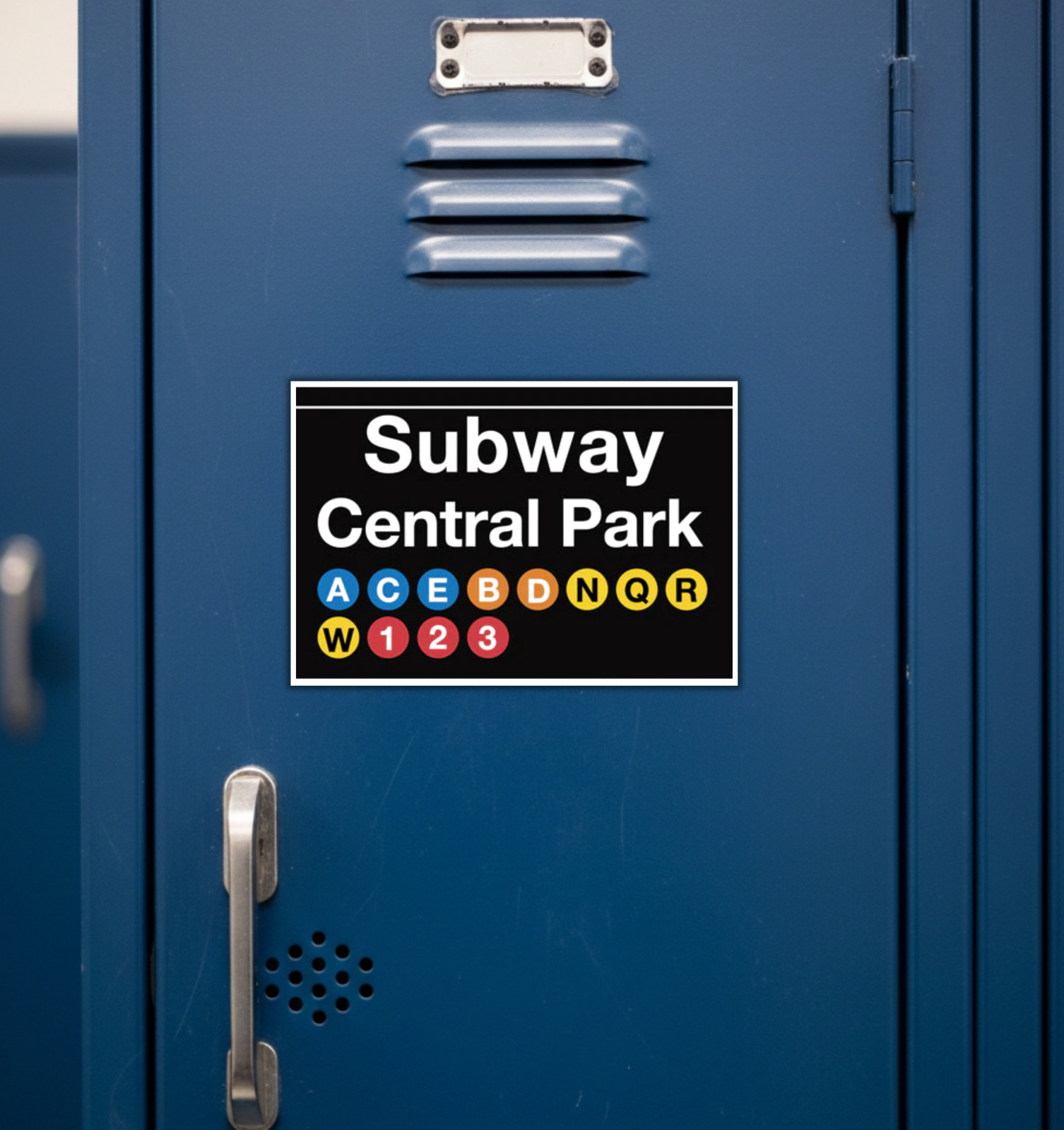 NYC Subway Signs Die Cut Glossy Fridge Magnets