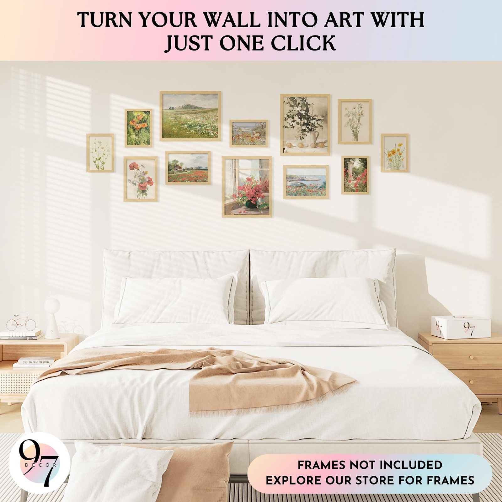 97 Decor Floral Wall Art – Vintage Floral Prints for Wall Decor, Flower Poste…