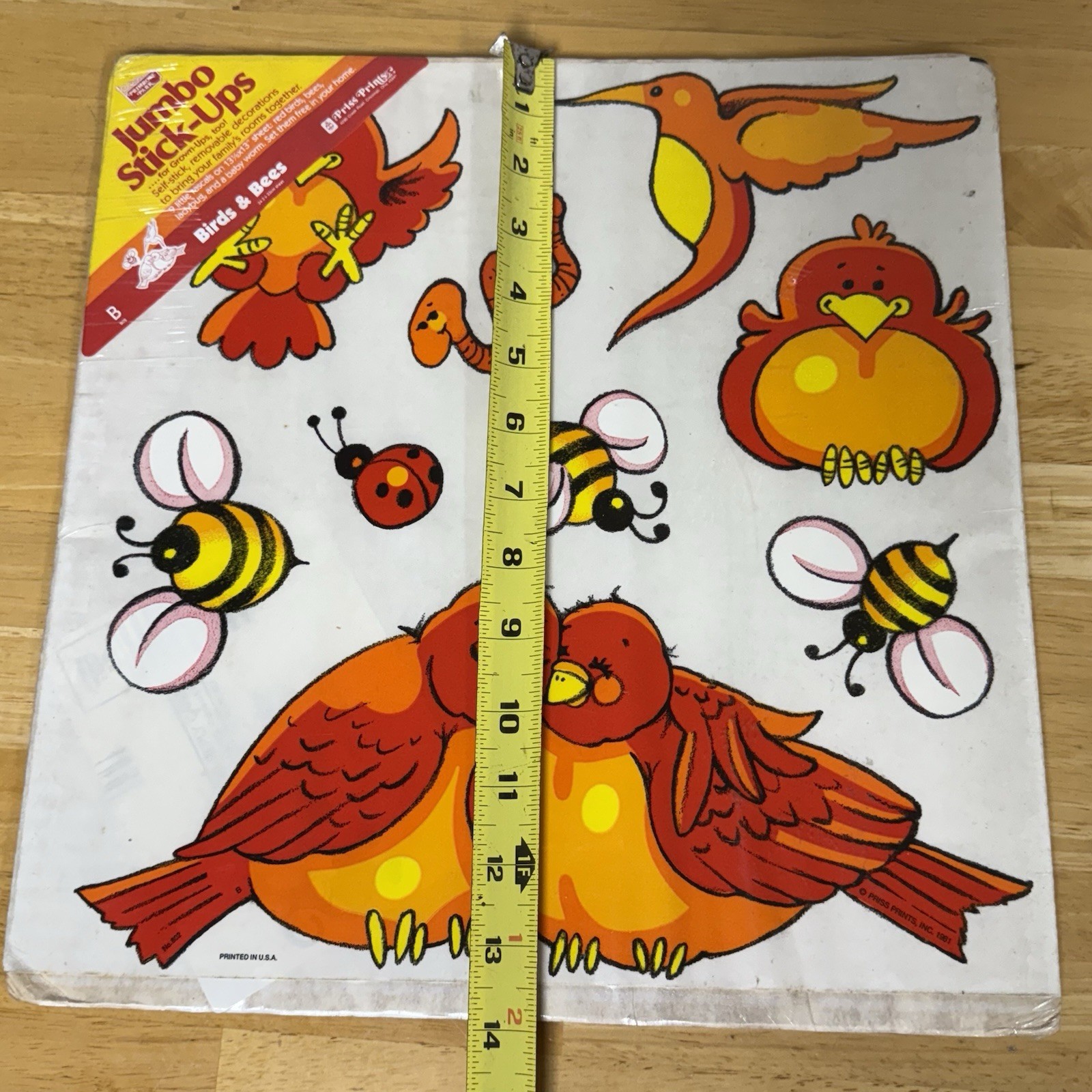 Vtg Birds Bees Priss Prints Room Decorations Wall Decals Retro 1981 Nursery Play