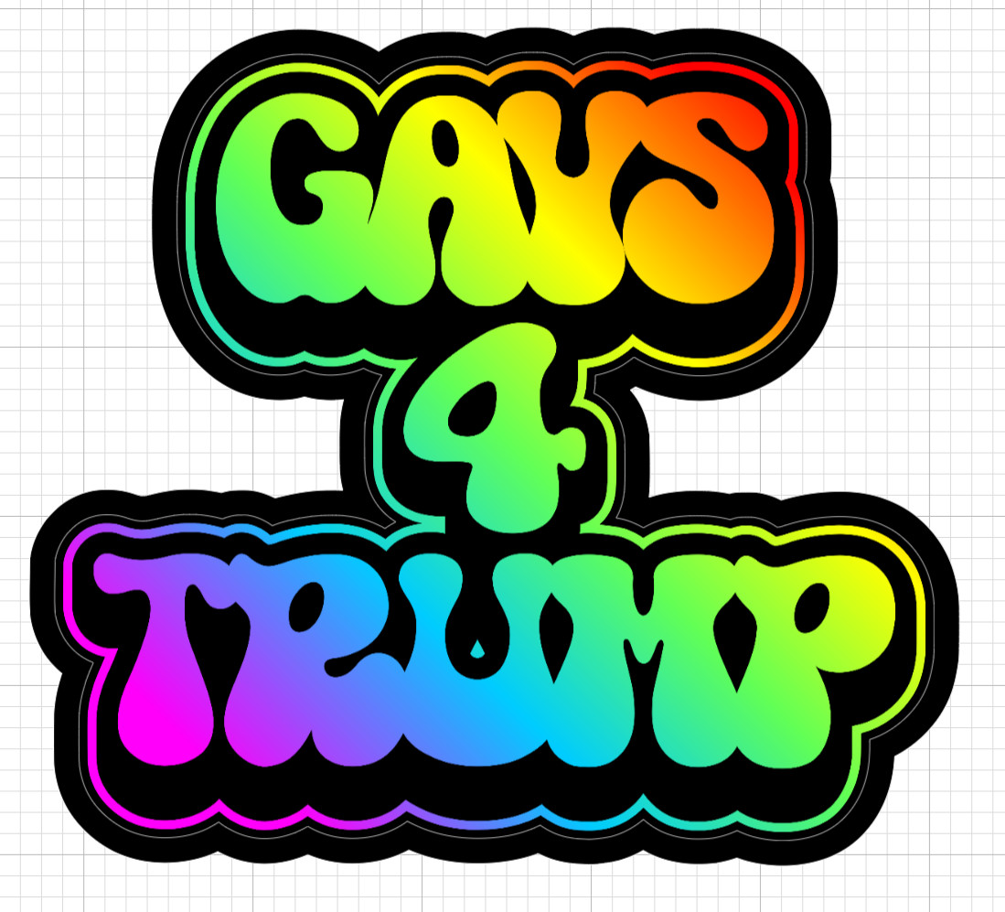 10x 6x 2x Gays for Trump Stickers America Holographic USA Cell Laptop Skate 4