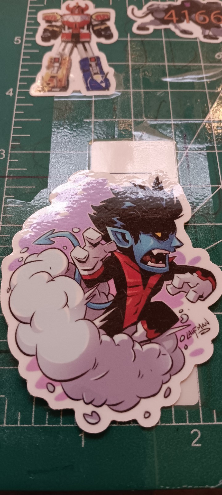 X-MEN'S X NIGHTCRAWLER X VYNIL HIGH-GLOSS DIE-CUT STICKER 3X2 INCH STICKER X