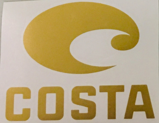 Costa Del Mar with Writing -Decal Logo Sticker
