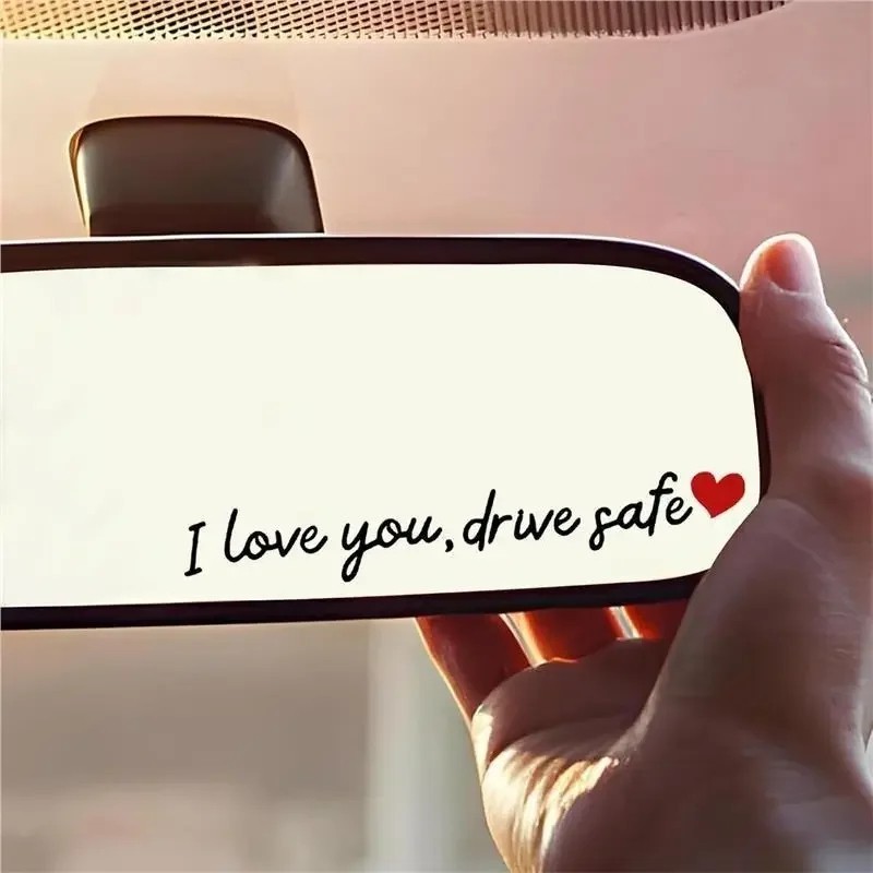 3 PCS Te Amo Maneja Con Cuidado Sticker, Spanish I Love You Drive Safe Mirror