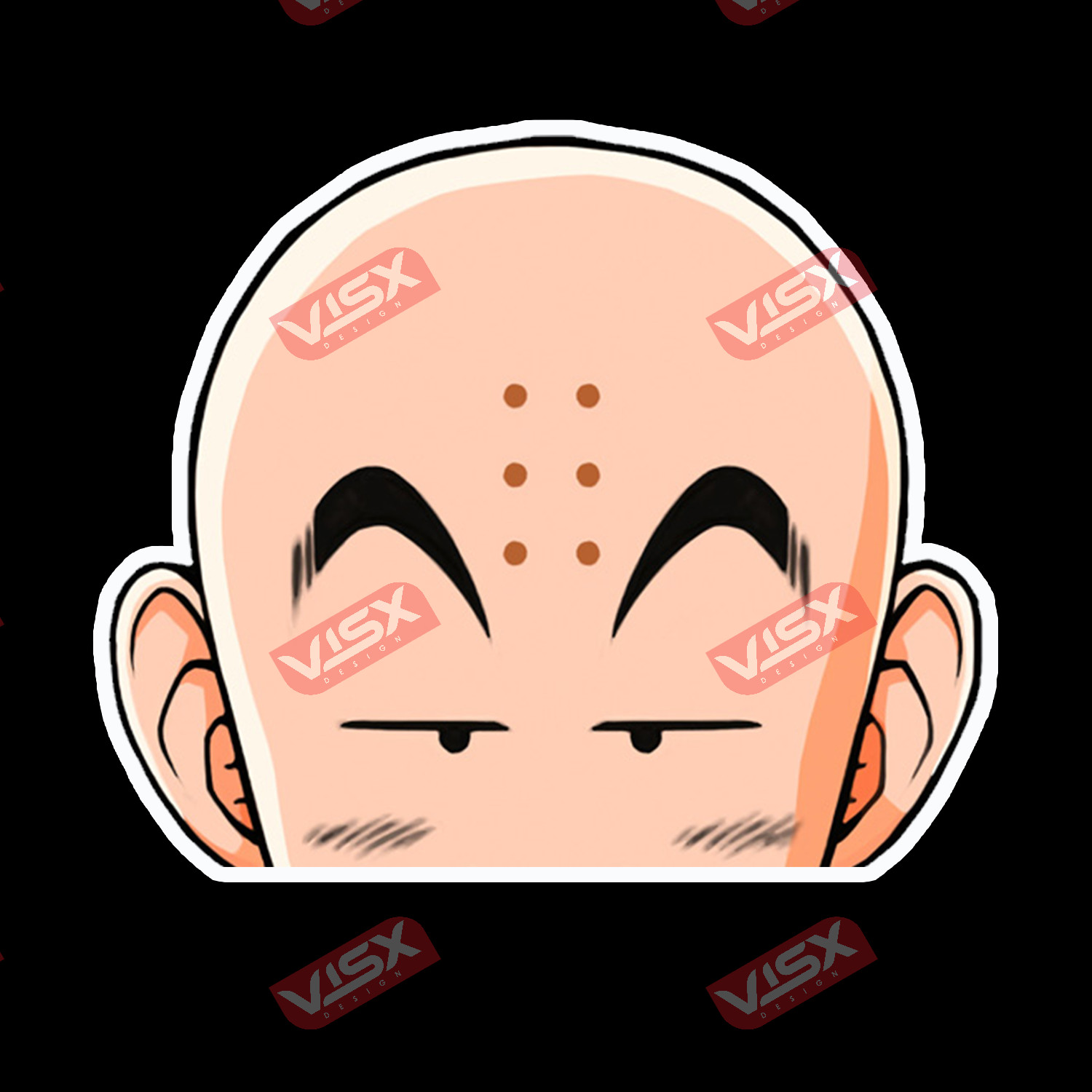 Krillin Dragon Ball Z Anime cute Peeker bumper sticker car decal vinyl auto