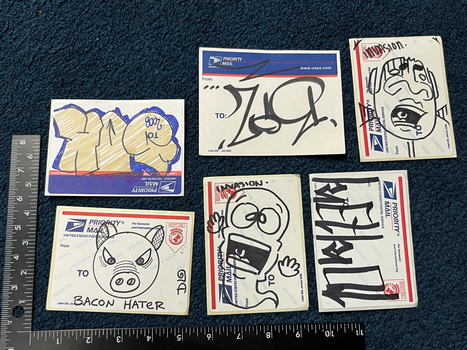 VTG Graffiti Street Art Sticker Pack Loose Lot Collection Label 228 x6 089