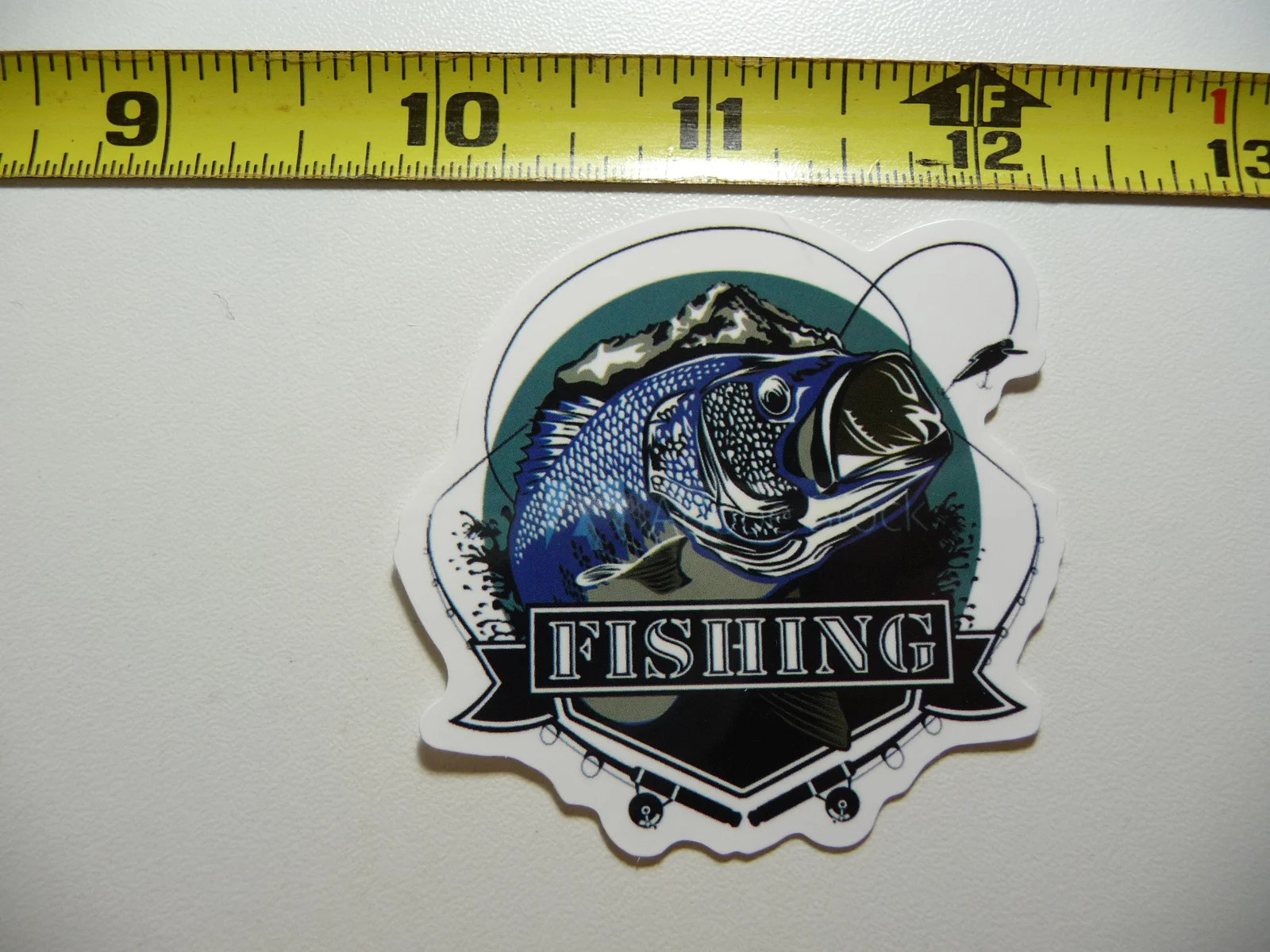 FISH FISHING RODS SMALL STICKER DECAL FUN SPORT FUNNY