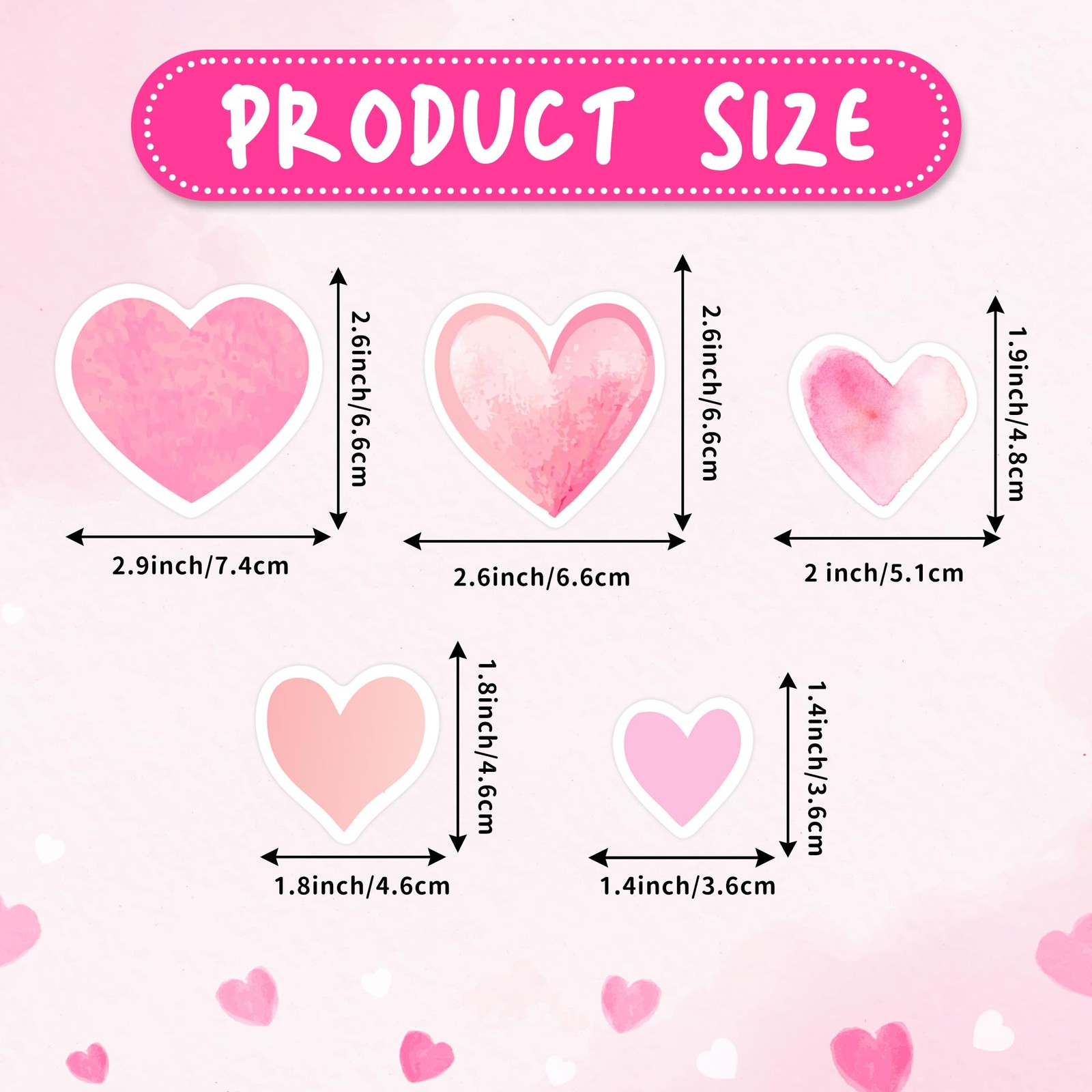 42 pcs Pink Heart Shape Wall Stickers for Girls Bedroom，Glow in The Dark Kids…