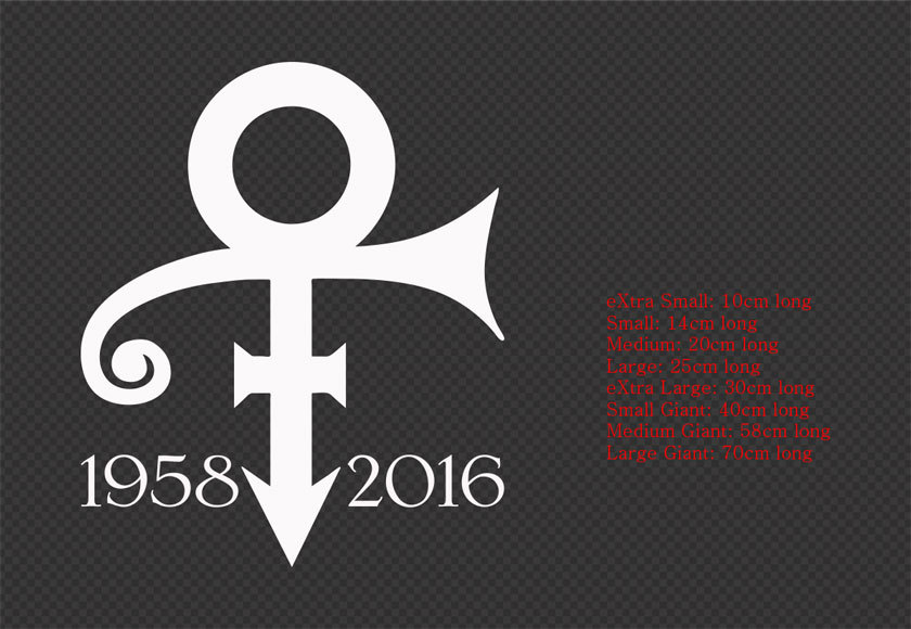 RIP Prince Sticker Decal Music Symbol Car Bike Window Laptop Wall
