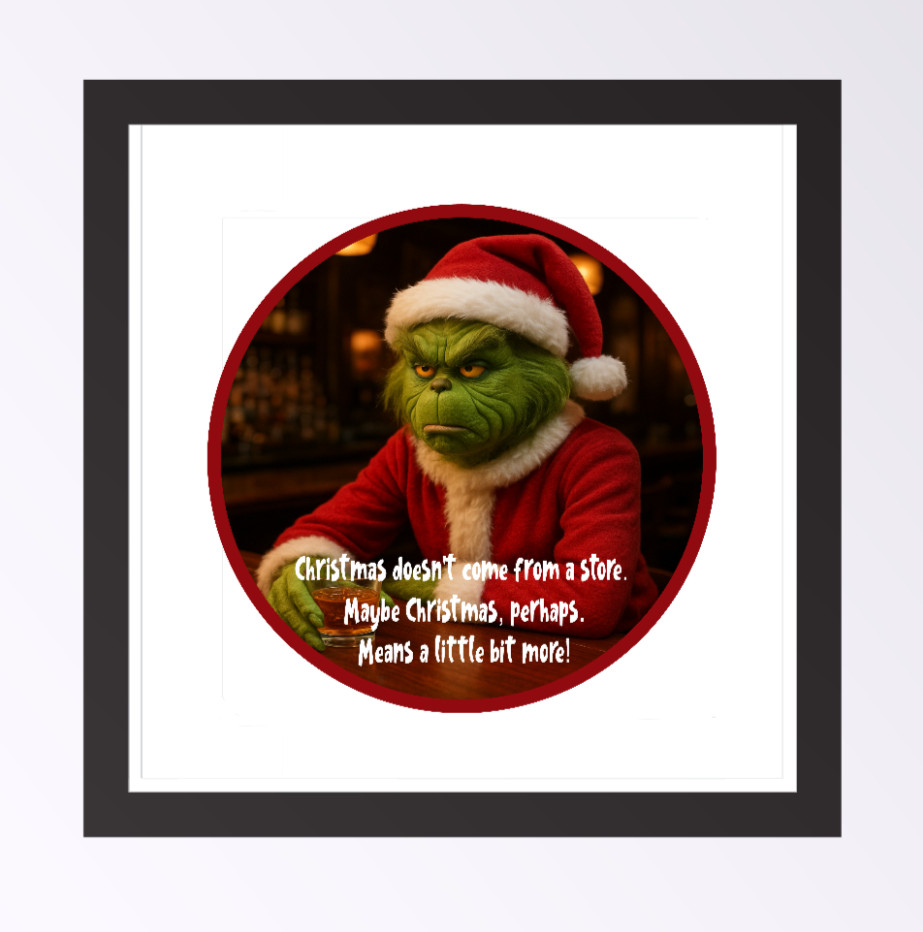Christmas – Grinch "Little Bit More" – 4" Vinyl Decal Sticker Gift Decor Jar Car