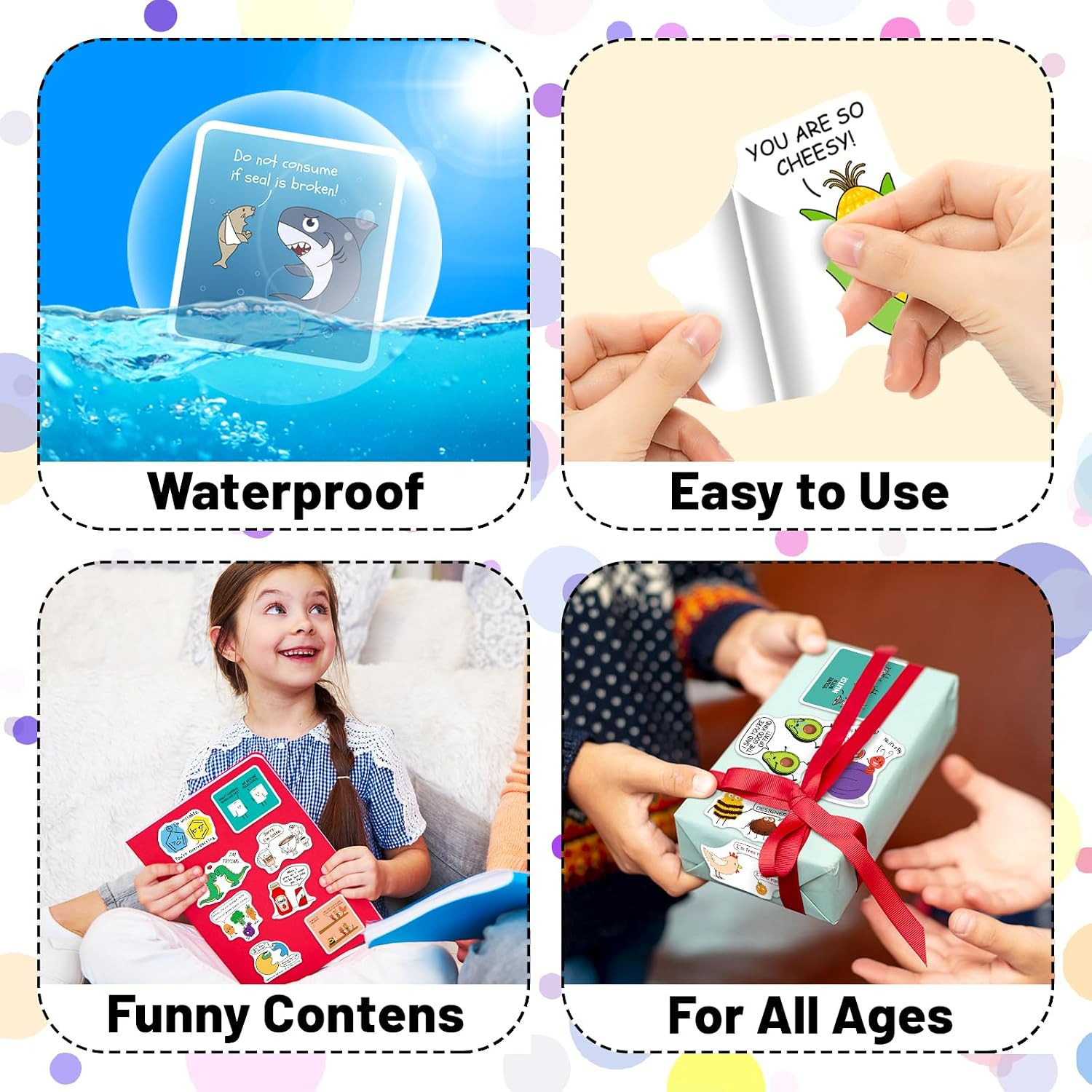 100PCS Dad Joke Stickers, Funny Stickers for Kids Teens | Waterproof Vinyl Decal