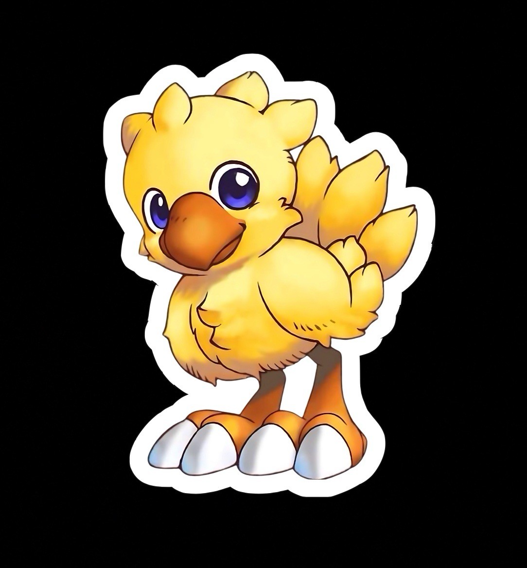 Chocobo Final Fantasy, FF7 Cute Kawaii Glossy Vinyl sticker, Decal