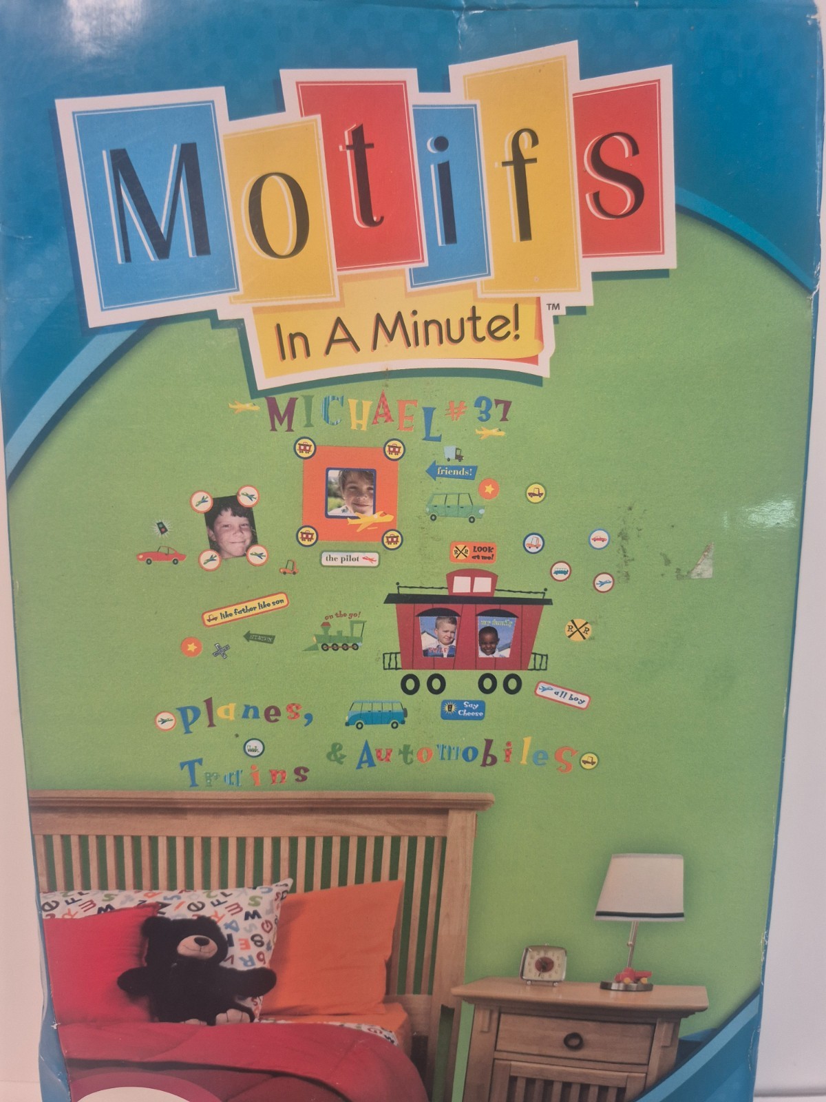 MOTIFS IN A MINUTE PLANES, TRAINS & AUTOMOBILES 250 PC VALUE PACK WALL DECOR NIB